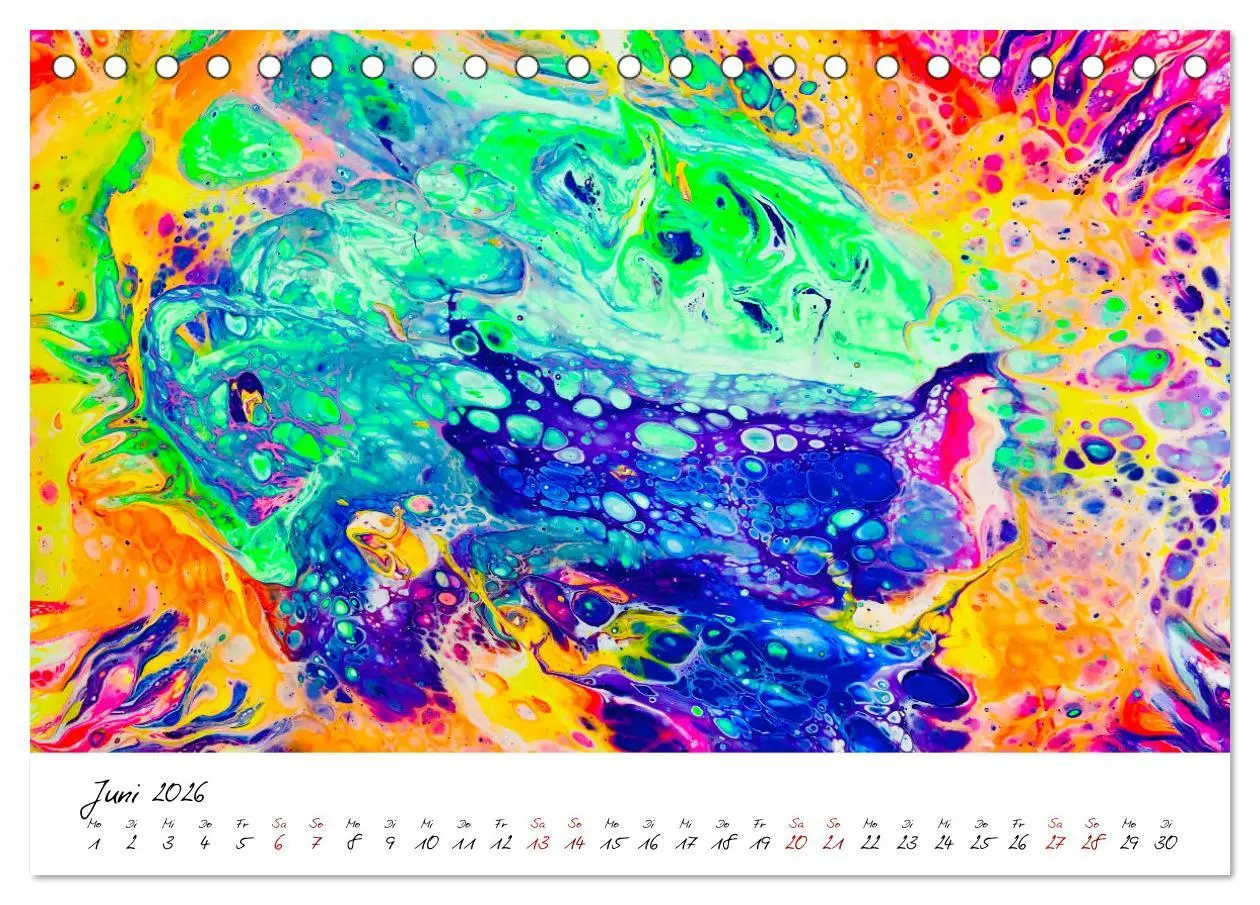 Bild: 9783457534724 | Abstrakte Regenbogen (Tischkalender 2026 DIN A5 quer), CALVENDO...