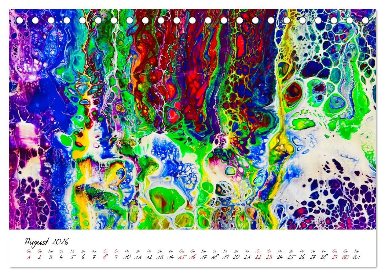 Bild: 9783457534724 | Abstrakte Regenbogen (Tischkalender 2026 DIN A5 quer), CALVENDO...