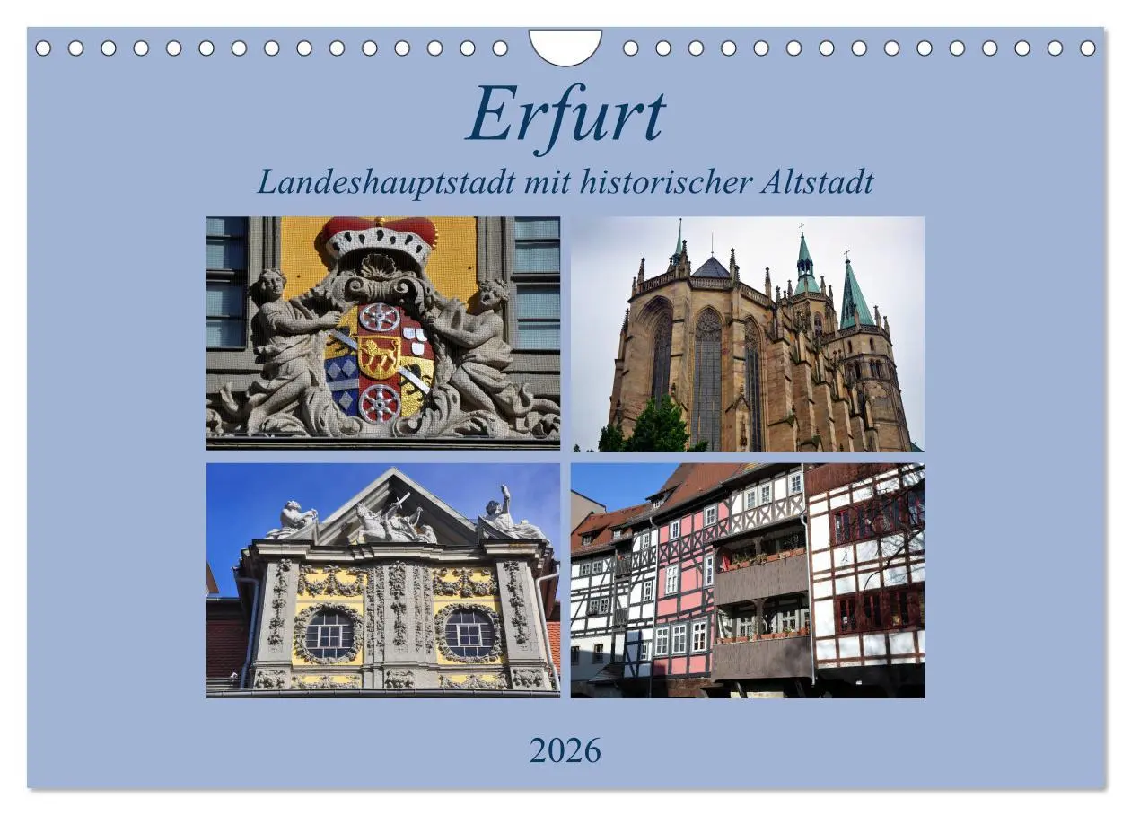 Cover: 9783457774724 | Erfurt - Landeshauptstadt mit historischer Altstadt (Wandkalender...