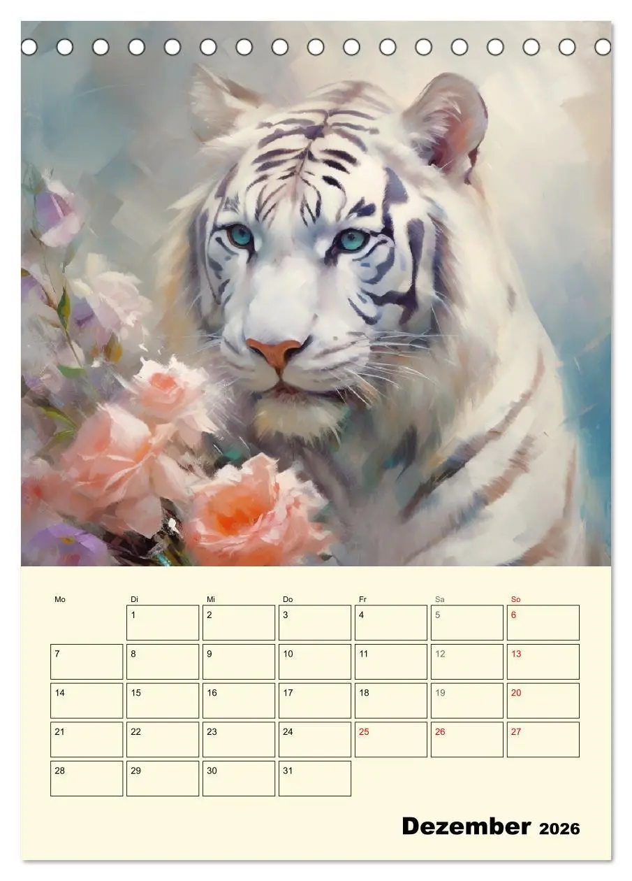 Bild: 9783516314724 | Raubkatzen. Zauberhafte Aquarelle (Tischkalender 2026 DIN A5 hoch),...