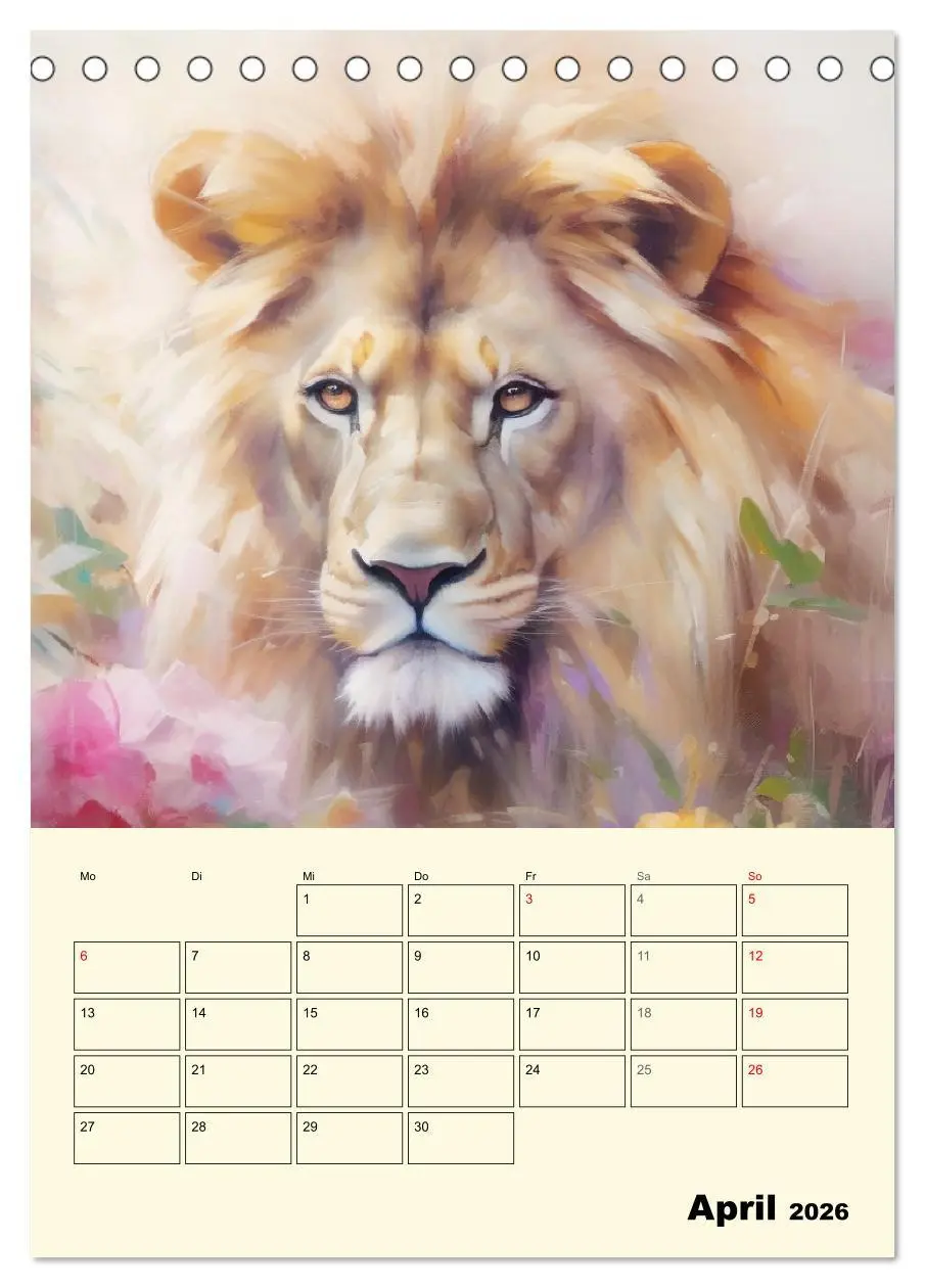 Bild: 9783516314724 | Raubkatzen. Zauberhafte Aquarelle (Tischkalender 2026 DIN A5 hoch),...