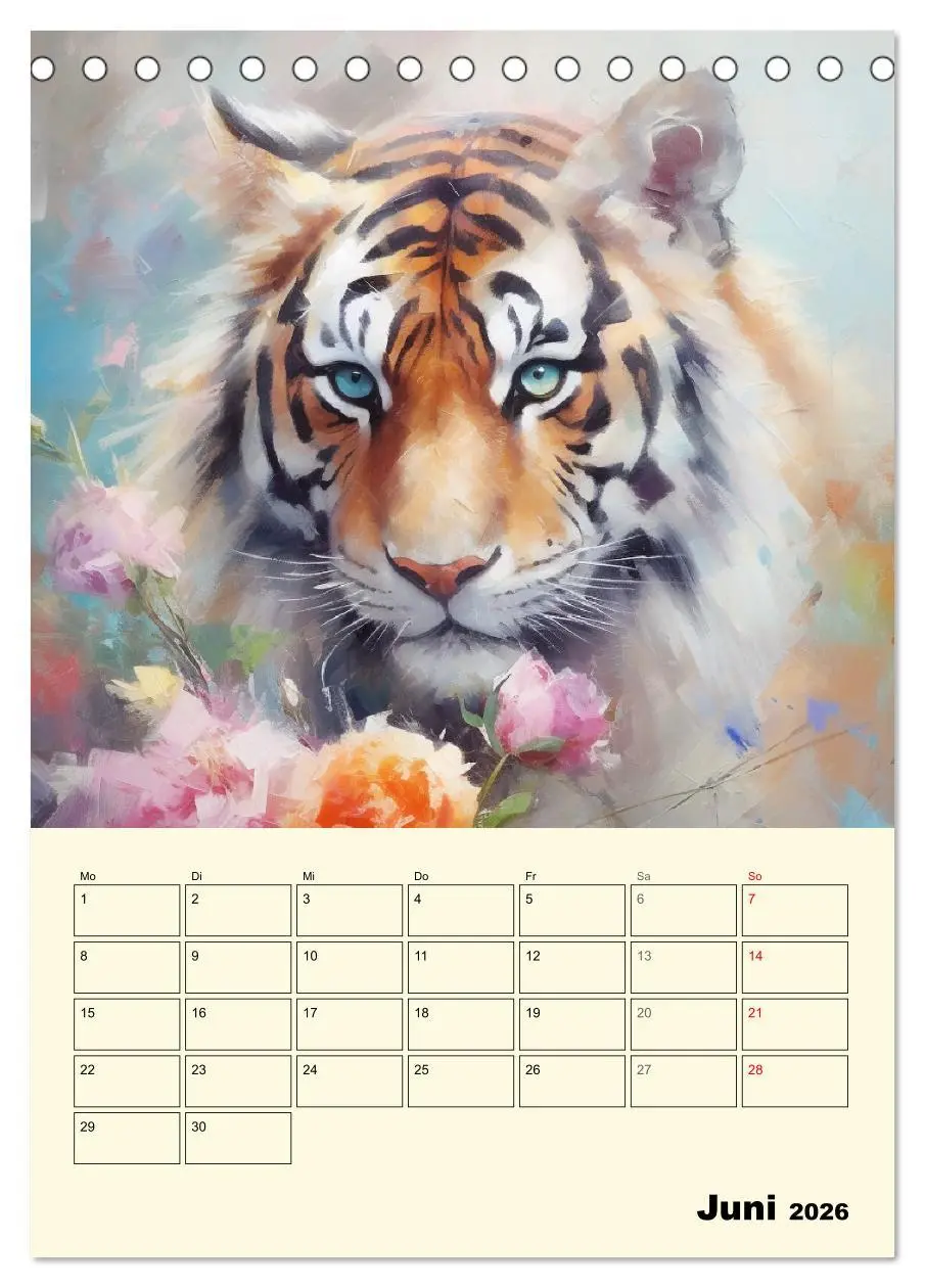 Bild: 9783516314724 | Raubkatzen. Zauberhafte Aquarelle (Tischkalender 2026 DIN A5 hoch),...