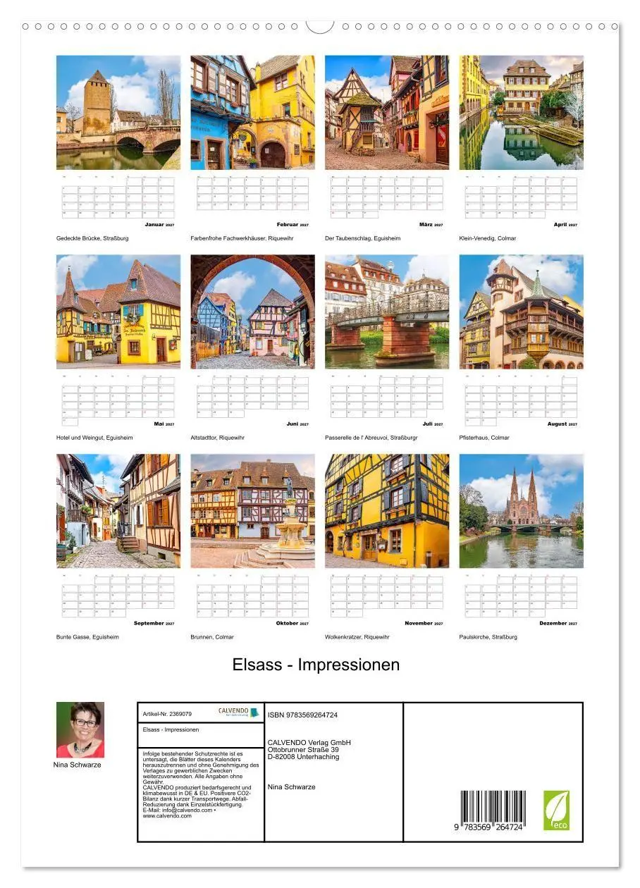 Bild: 9783569264724 | Elsass - Impressionen (hochwertiger Premium Wandkalender 2027 DIN...