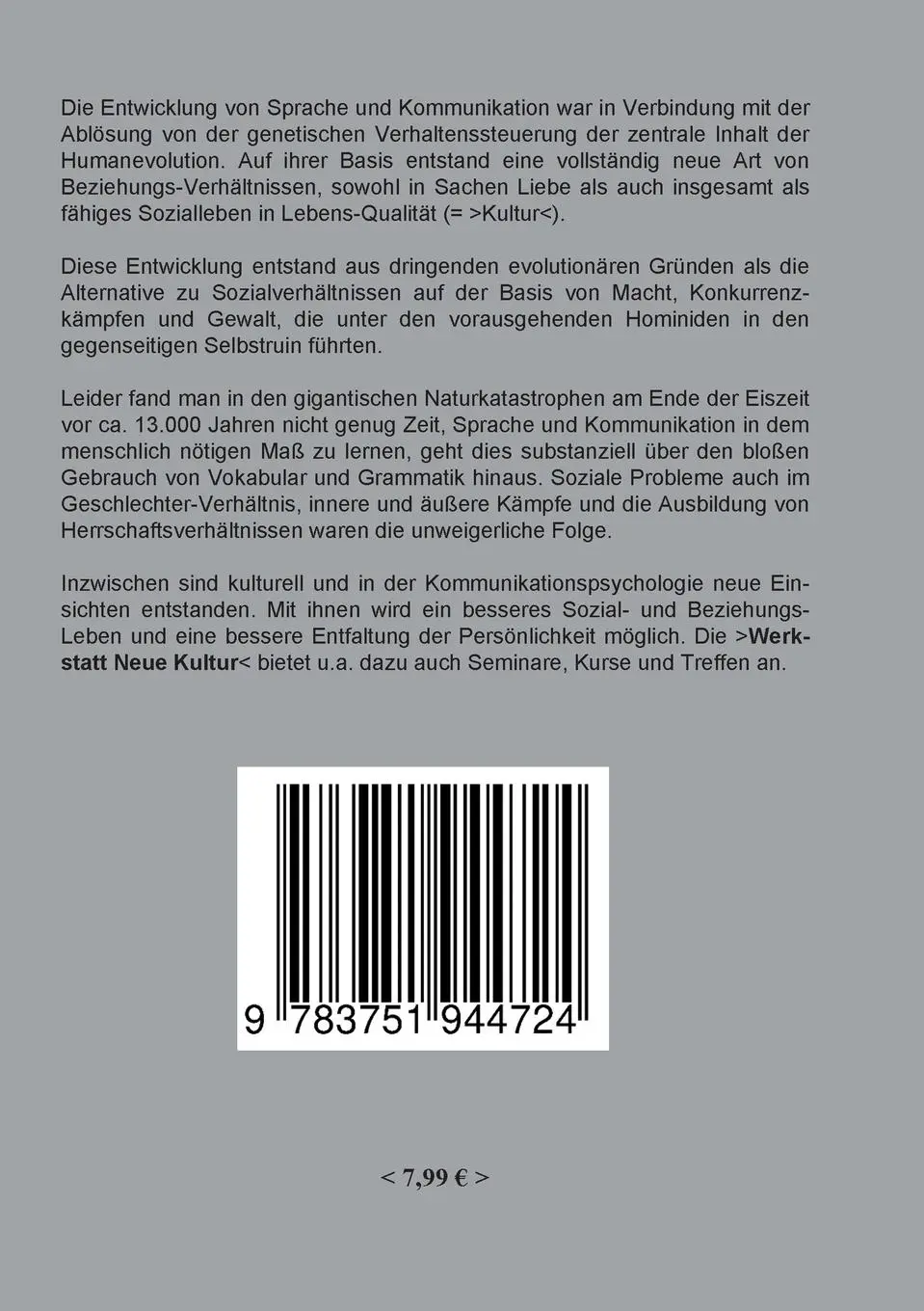 Rückseite: 9783751944724 | Kommunikation | Werkstatt Neue Kultur (u. a.) | Taschenbuch | 104 S.