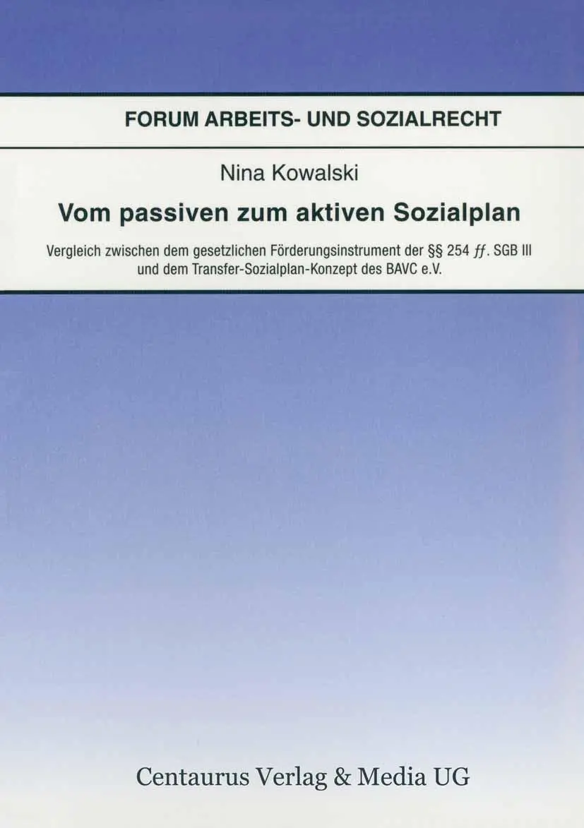 Vom passiven zum aktiven Sozialplan