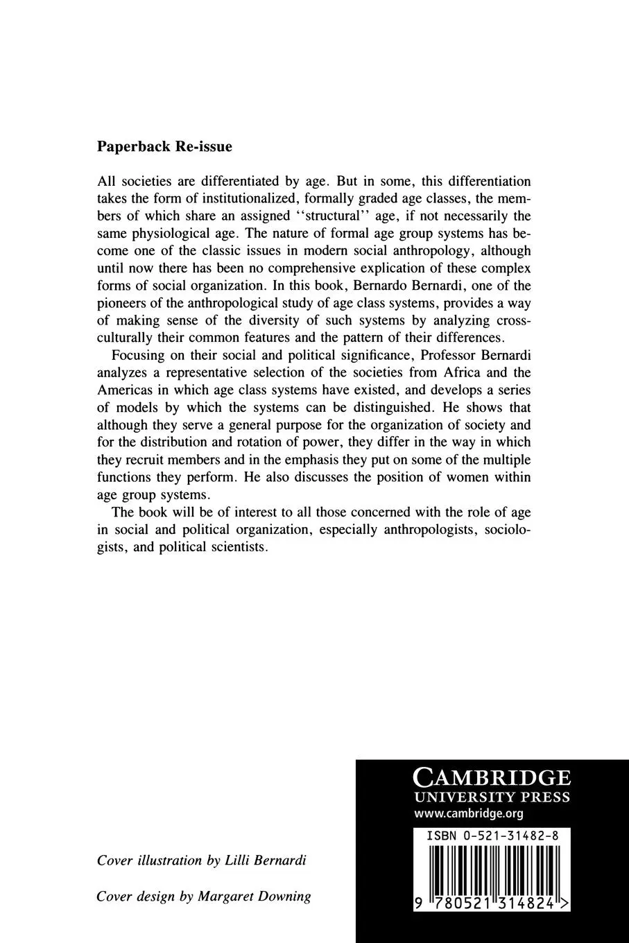 Rückseite: 9780521314824 | Age Class Systems | Social Institutions and Polities Based on Age