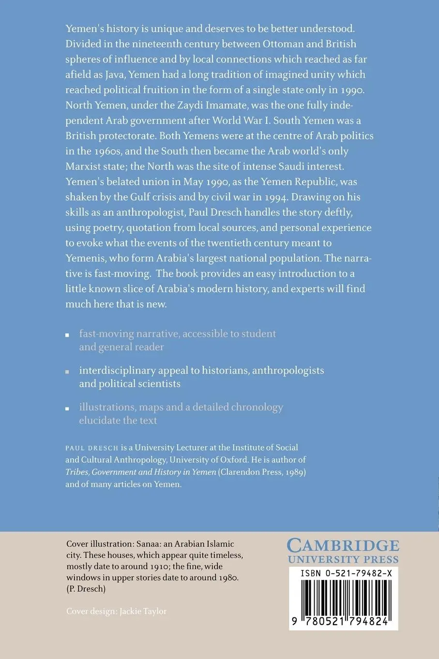 Rückseite: 9780521794824 | A History of Modern Yemen | Paul Dresch (u. a.) | Taschenbuch | 2005