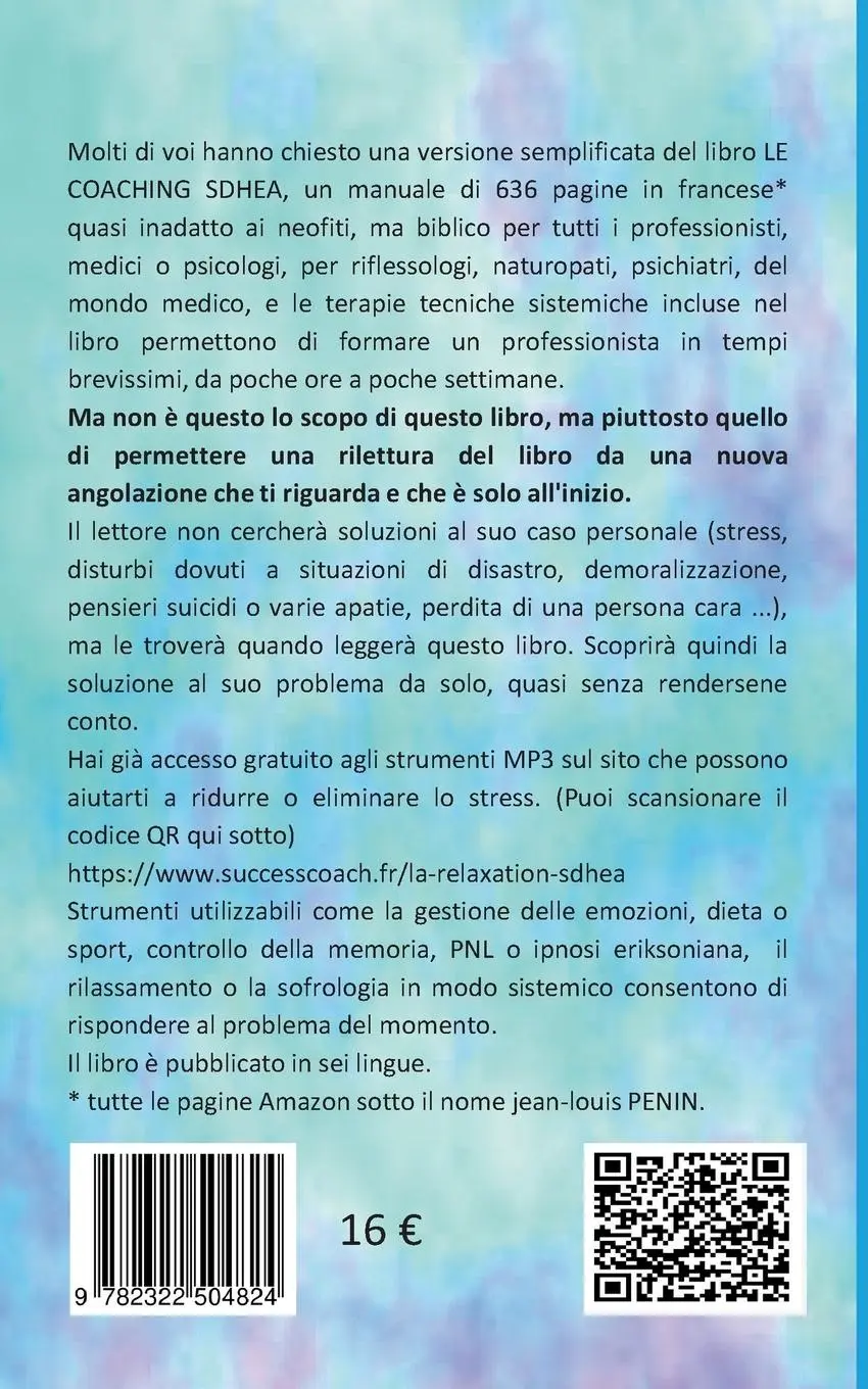 Rückseite: 9782322504824 | IL TUO COACHING SDHEA PER PRINCIPIANTI | Coaching SDHEA | Penin | Buch