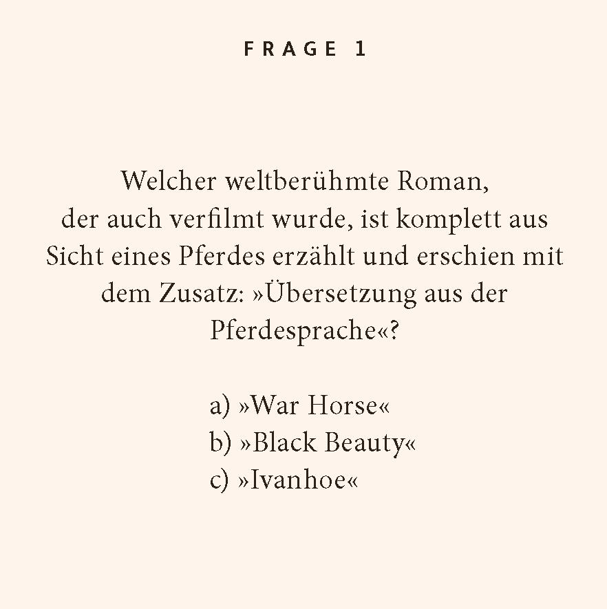 Bild: 9783899784824 | Pferde-Quiz | 100 Fragen und Antworten | Catrin Prange (u. a.) | Buch