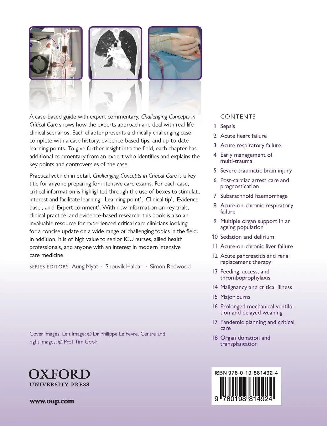 Rückseite: 9780198814924 | Challenging Concepts in Critical Care | Cases with Expert Commentary