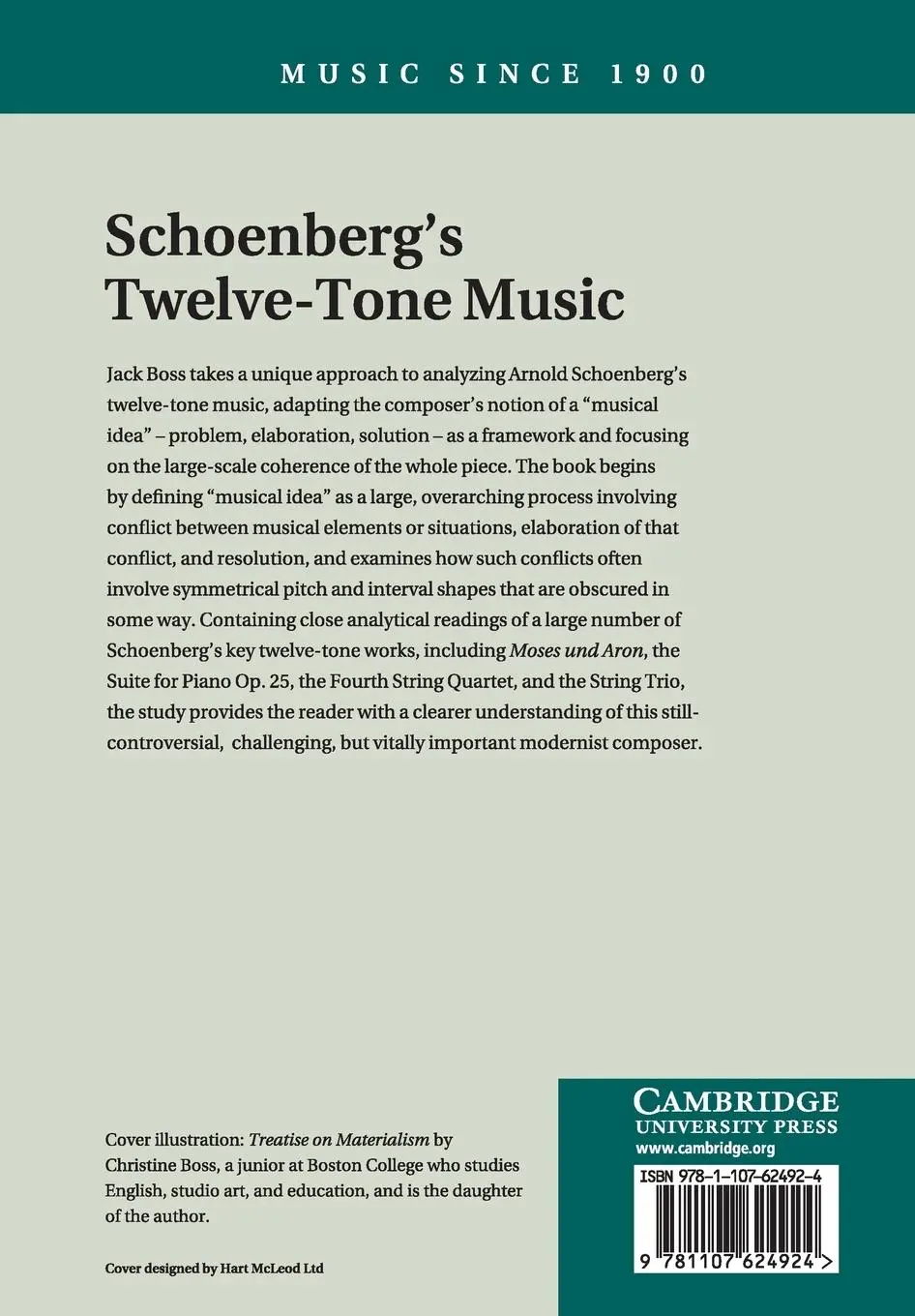 Rückseite: 9781107624924 | Schoenberg's Twelve-Tone Music | Jack Boss | Taschenbuch | Buch | 2016