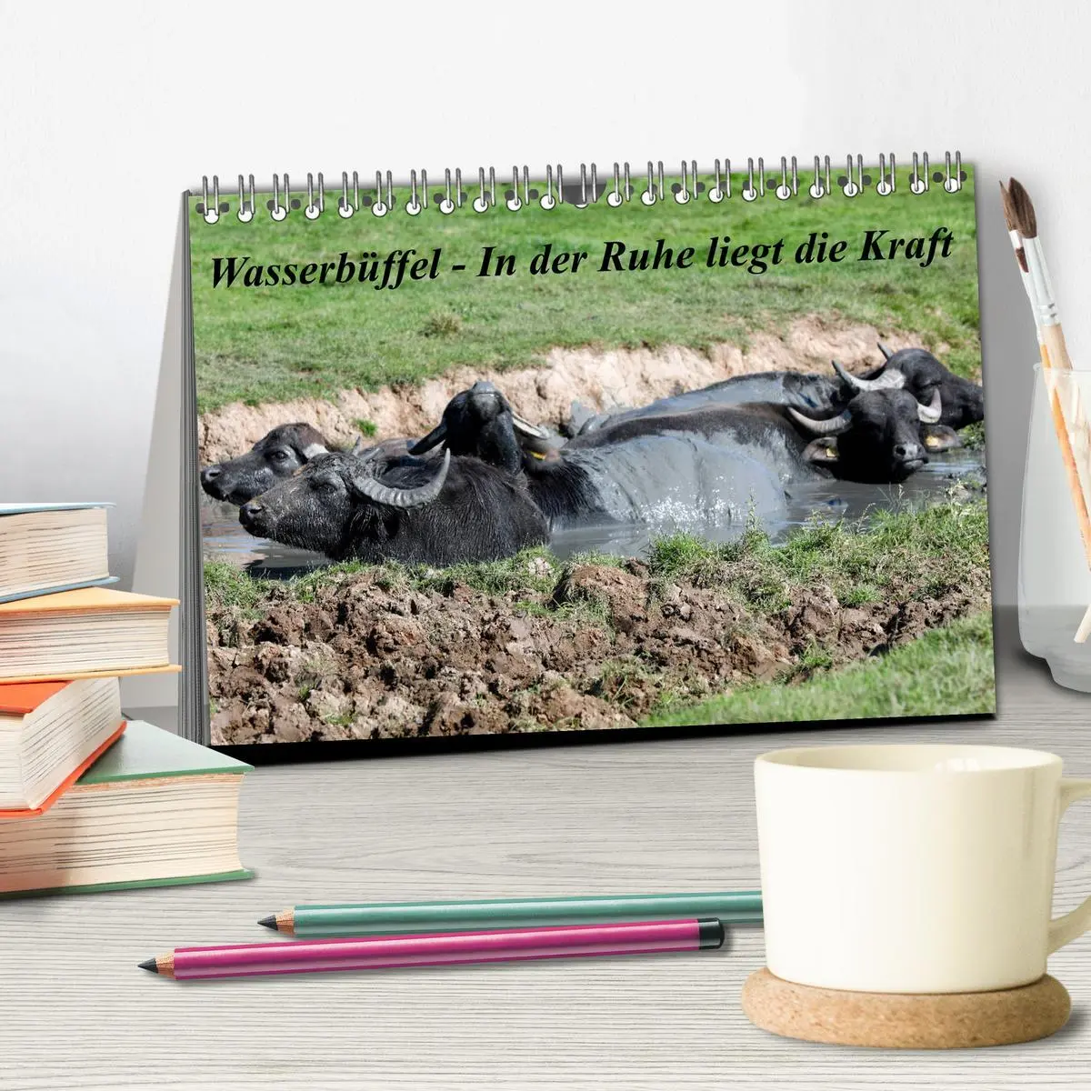 Bild: 9783457684924 | Wasserbüffel - In der Ruhe liegt die Kraft (Tischkalender 2026 DIN...