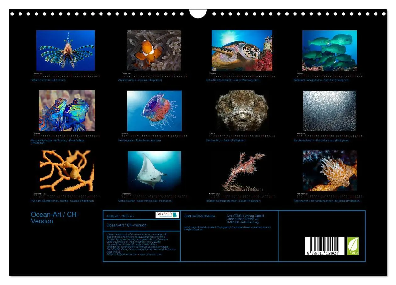 Bild: 9783516154924 | Ocean-Art / CH-Version (Wandkalender 2026 DIN A3 quer), CALVENDO...