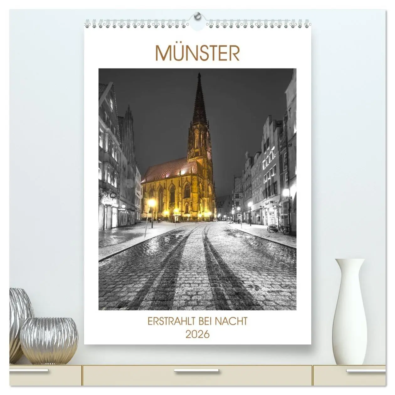 Cover: 9783516394924 | Münster - erstrahlt bei Nacht (hochwertiger Premium Wandkalender...
