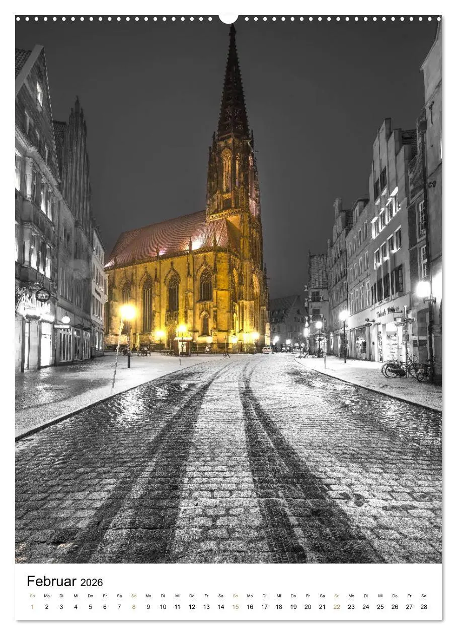 Bild: 9783516394924 | Münster - erstrahlt bei Nacht (hochwertiger Premium Wandkalender...