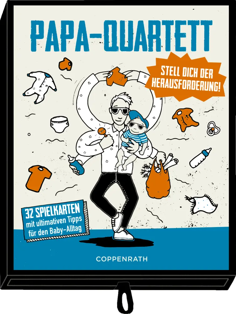 Cover: 4050003725024 | Schachtelspiel - Papa-Quartett | Stell dich der Herausforderung!