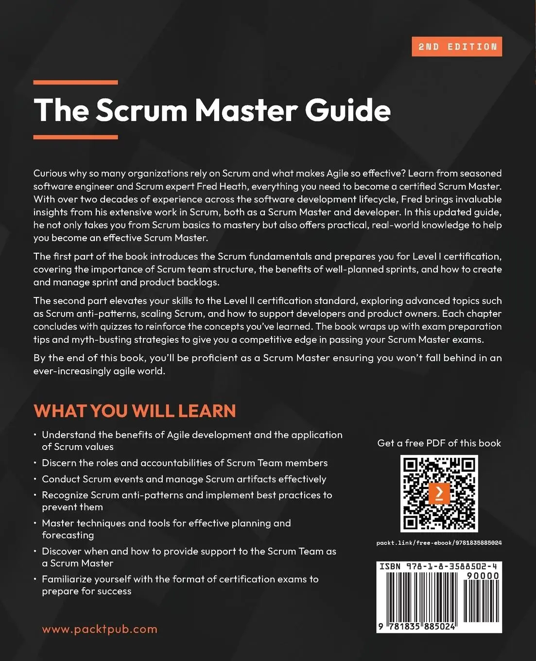 Rückseite: 9781835885024 | The Scrum Master Guide - Second Edition | Fred Heath | Taschenbuch