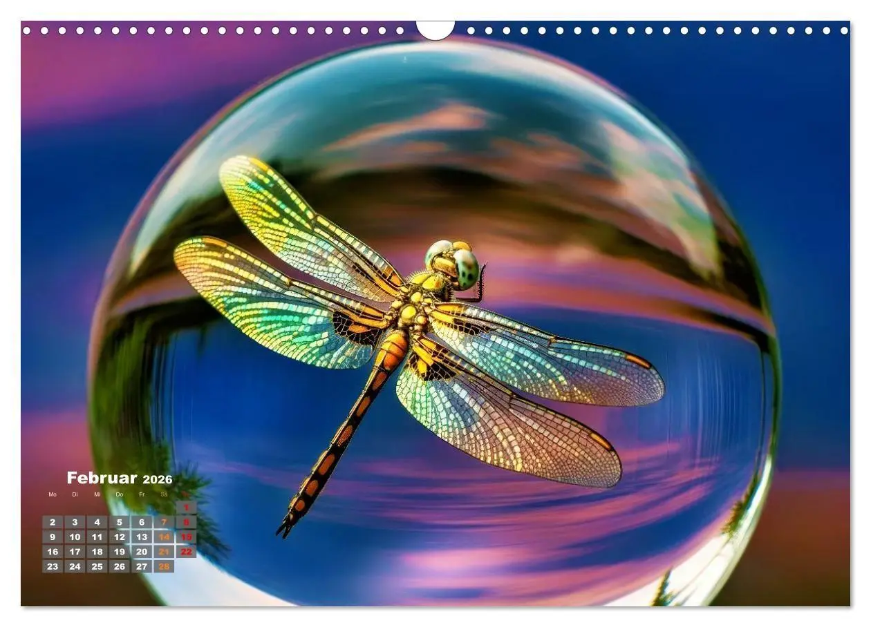 Bild: 9783516665024 | Libellen in einer Glaskugel (Wandkalender 2026 DIN A3 quer),...