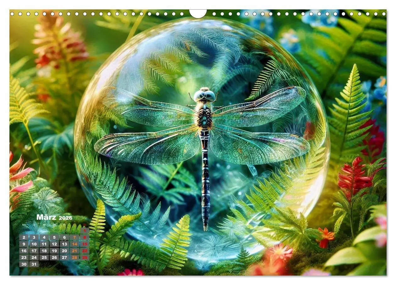 Bild: 9783516665024 | Libellen in einer Glaskugel (Wandkalender 2026 DIN A3 quer),...