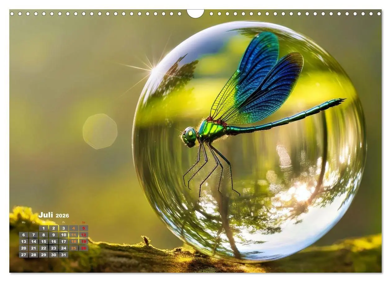 Bild: 9783516665024 | Libellen in einer Glaskugel (Wandkalender 2026 DIN A3 quer),...