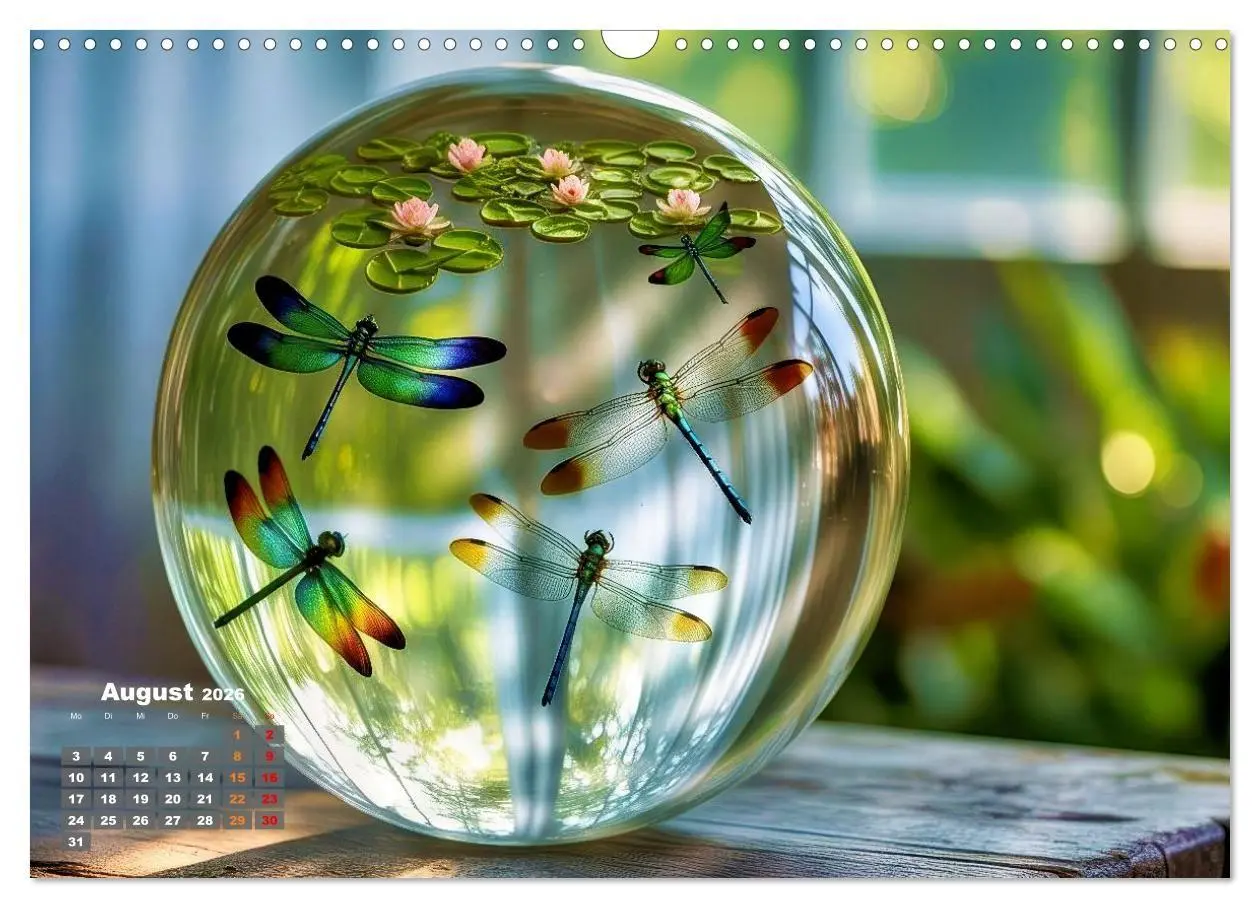 Bild: 9783516665024 | Libellen in einer Glaskugel (Wandkalender 2026 DIN A3 quer),...