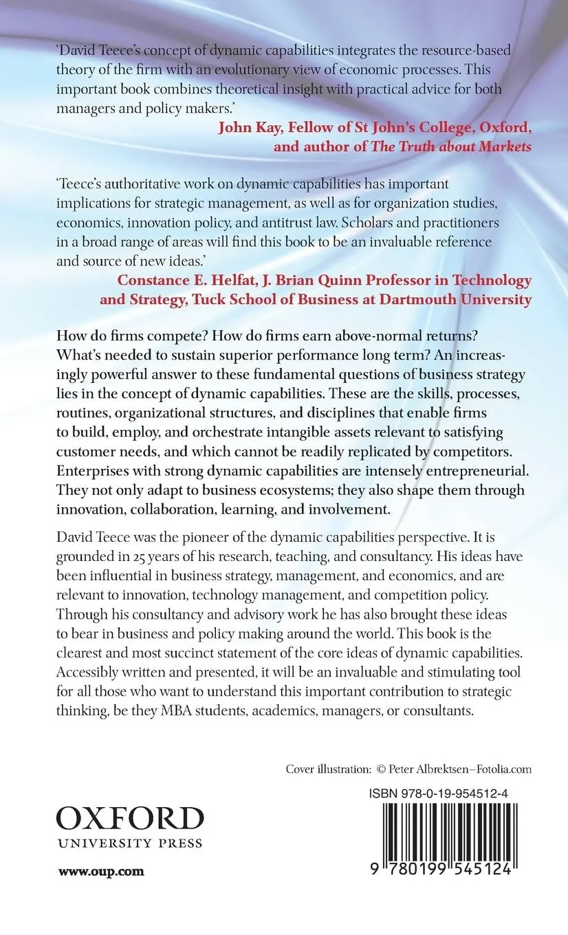 Rückseite: 9780199545124 | Dynamic Capabilities and Strategic Management | David J Teece | Buch