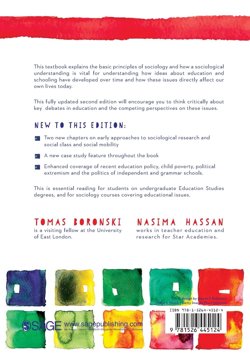 Rückseite: 9781526445124 | Sociology of Education | Tomas Boronski (u. a.) | Taschenbuch | 2020
