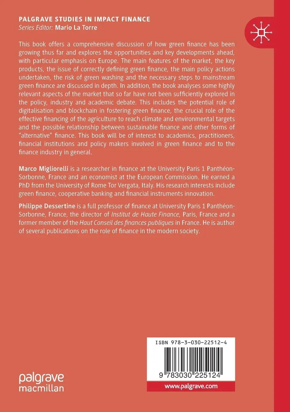 Rückseite: 9783030225124 | The Rise of Green Finance in Europe | Philippe Dessertine (u. a.) | xx