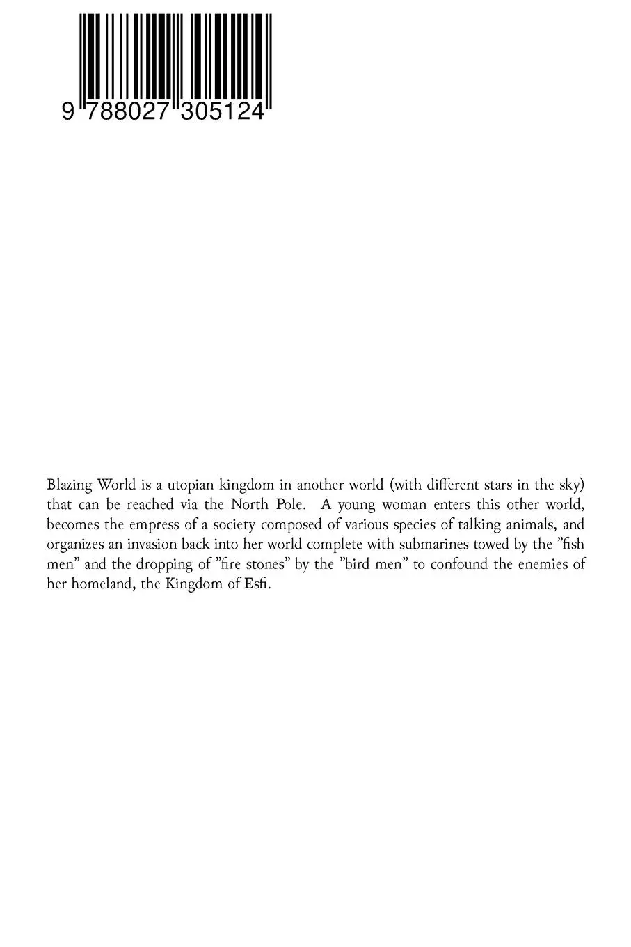 Rückseite: 9788027305124 | The Blazing World | Dystopian Sci-Fi Novel | Margaret Cavendish | Buch