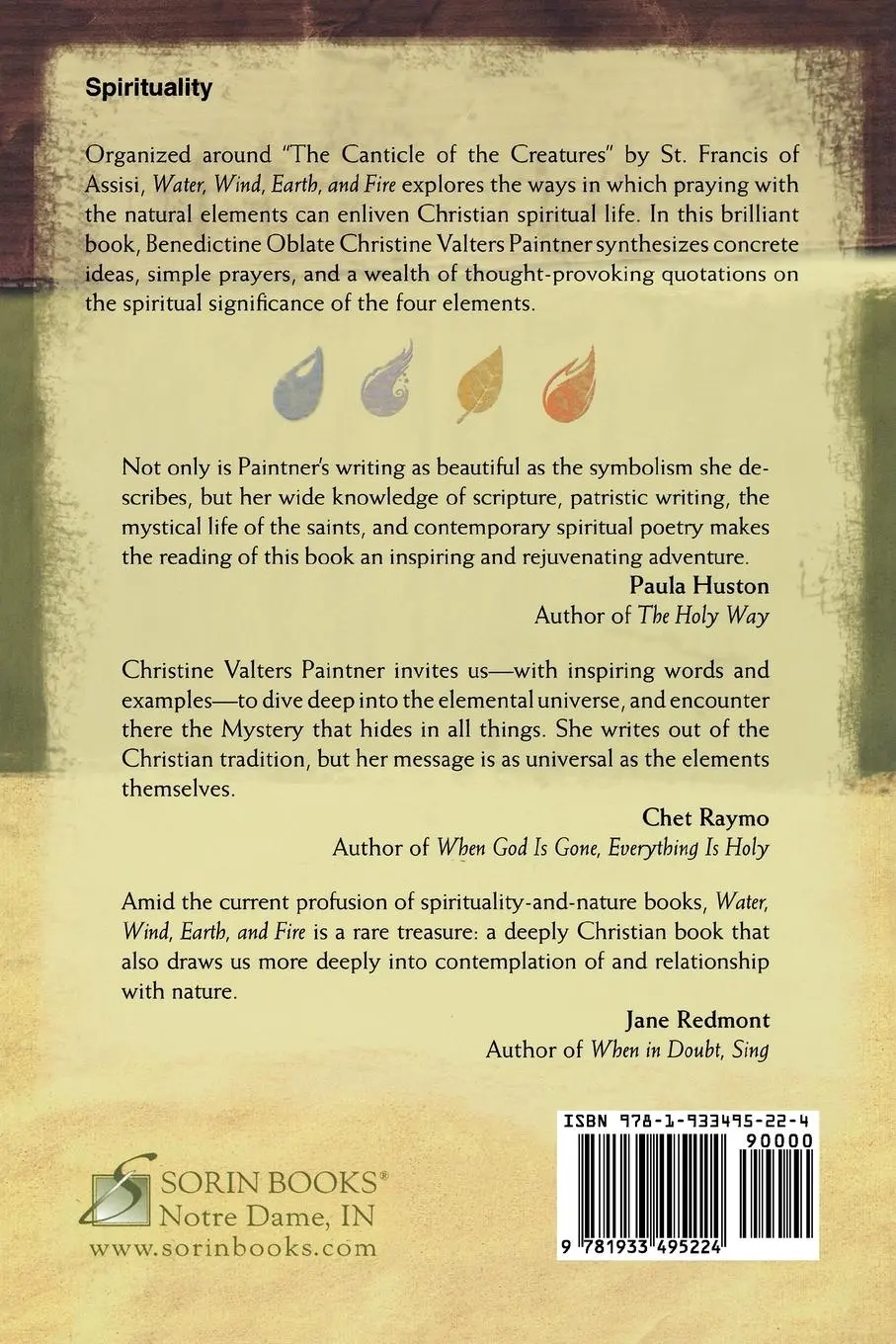 Rückseite: 9781933495224 | Water, Wind, Earth, and Fire | Christine Valters Paintner | Buch