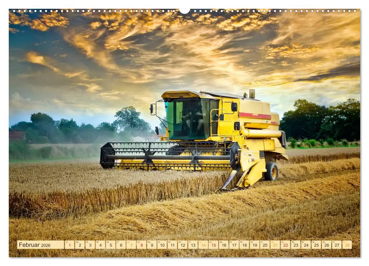 Bild: 9783457935224 | Giganten in der Landwirtschaft - Mähdrescher (Wandkalender 2026 DIN...