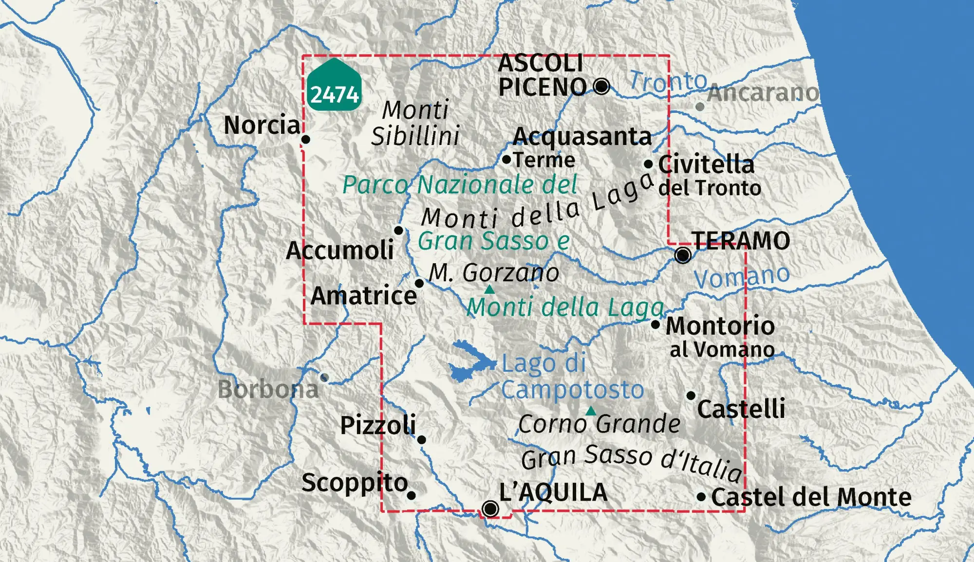 Bild: 9783991545224 | KOMPASS Wanderkarte 2476 Parco Nazionale del Gran Sasso e Monti...