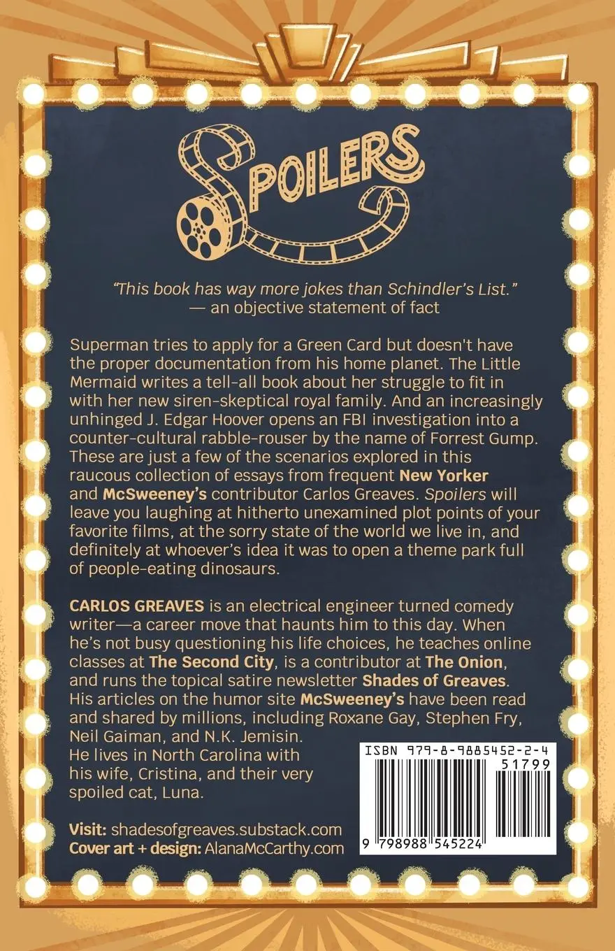 Rückseite: 9798988545224 | Spoilers | Essays That Might Ruin Your Favorite Hollywood Movies