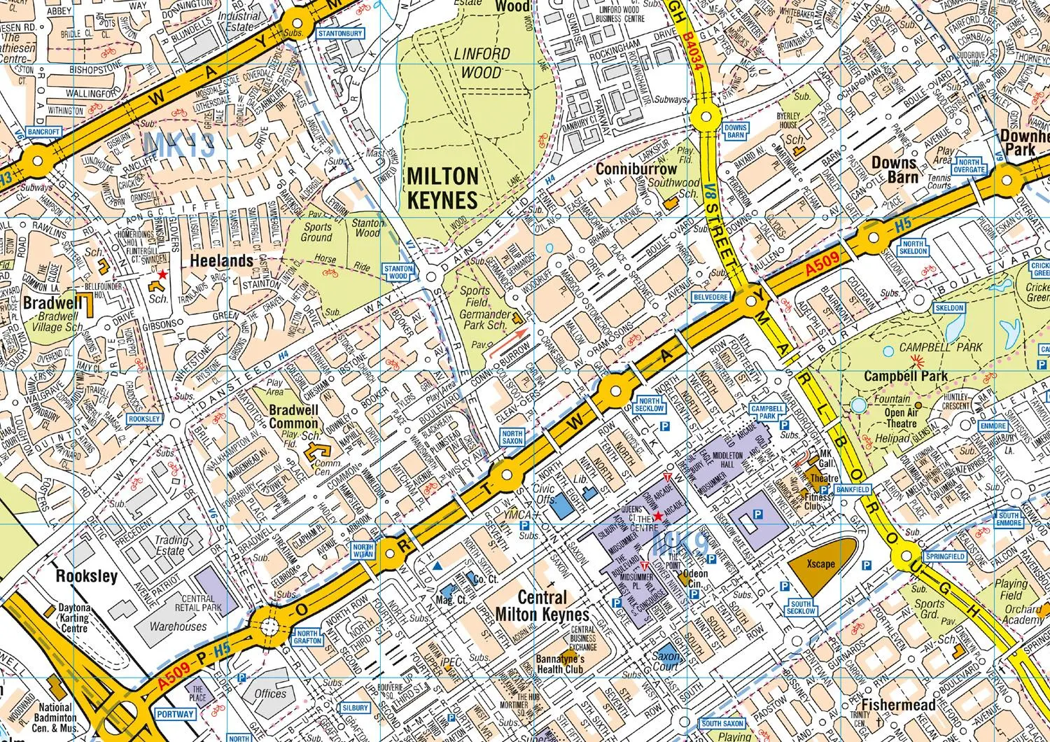 Bild: 9780008445324 | MILTON KEYNES A-Z POCKET MFO | Accurate Street Map for Easy Navigation