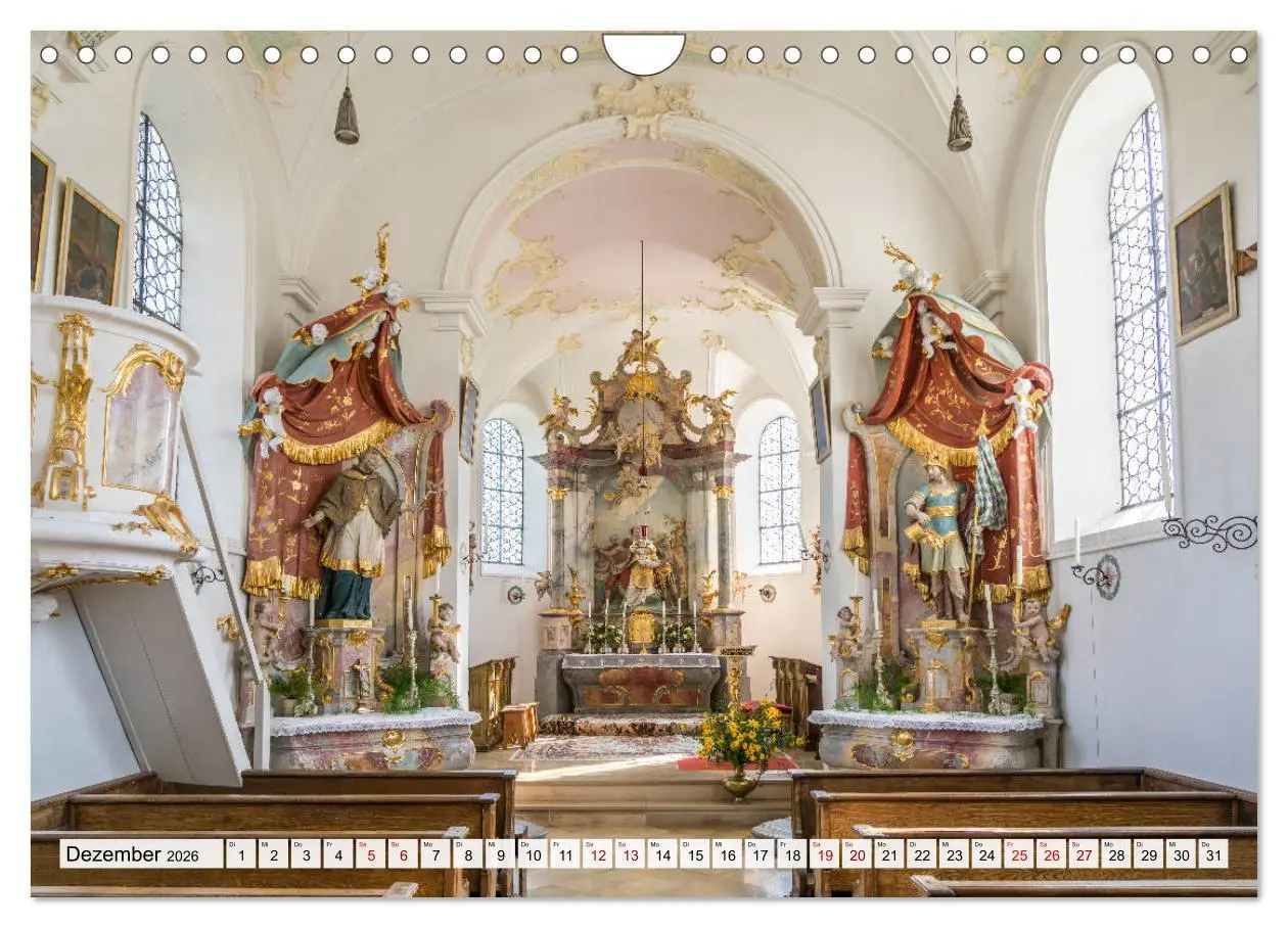 Bild: 9783457785324 | Bayerns Kirchen (Wandkalender 2026 DIN A4 quer), CALVENDO...