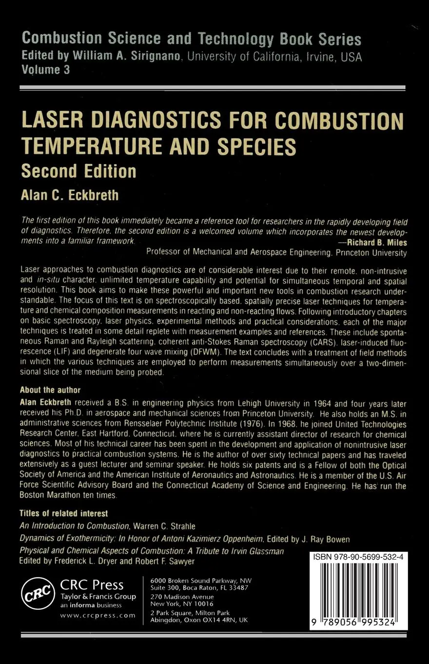 Rückseite: 9789056995324 | Laser Diagnostics for Combustion Temperature and Species | Eckbreth