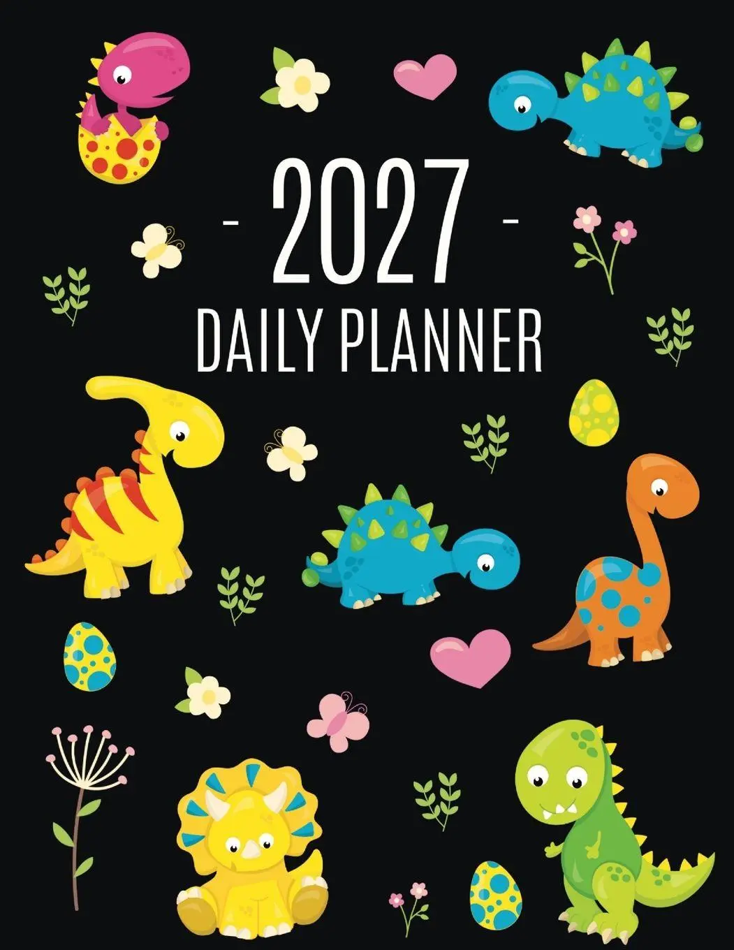 Cover: 9798952415324 | Dinosaur Daily Planner 2027 | Happy Oak Tree Press | Taschenbuch