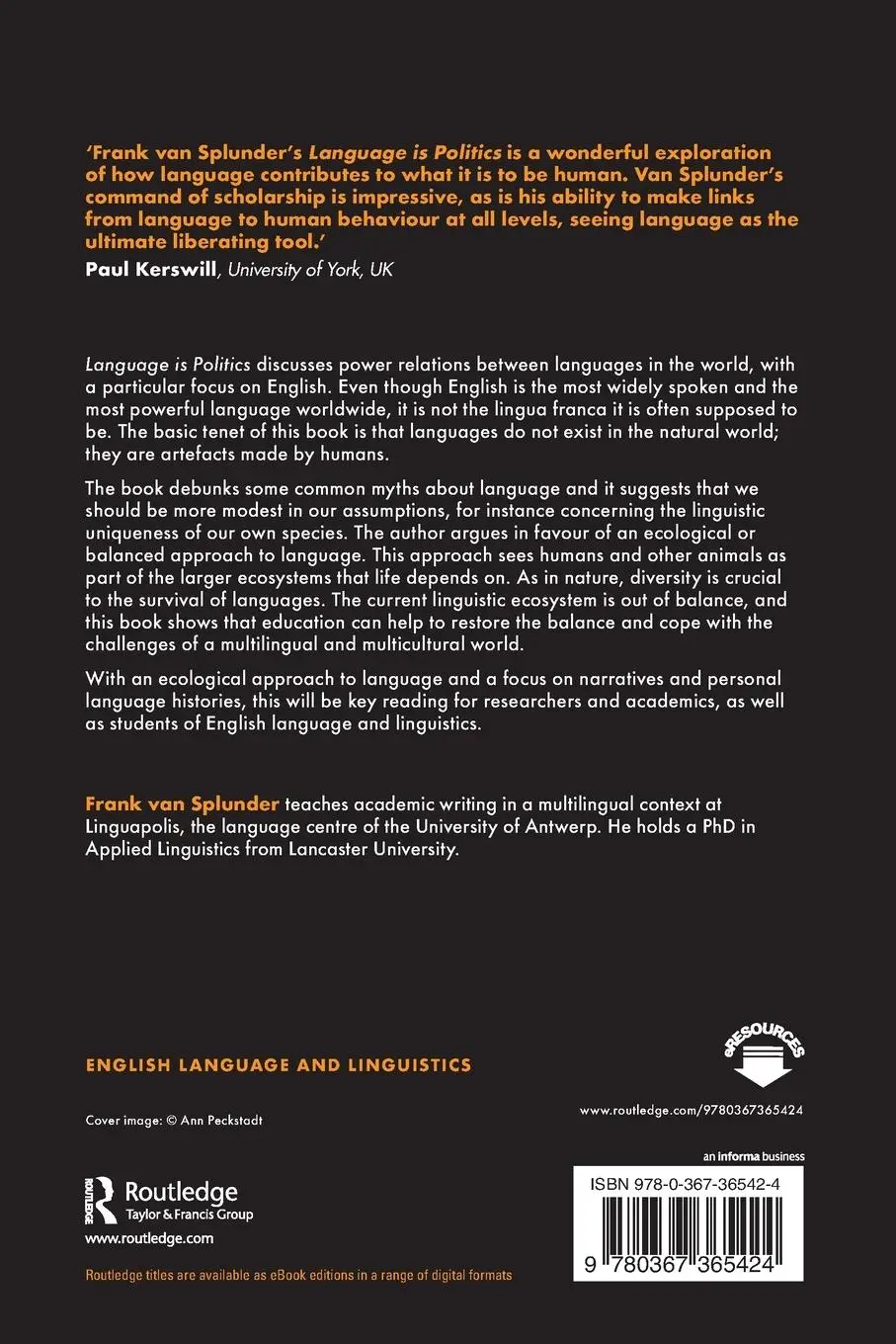 Rückseite: 9780367365424 | Language is Politics | Exploring an Ecological Approach to Language