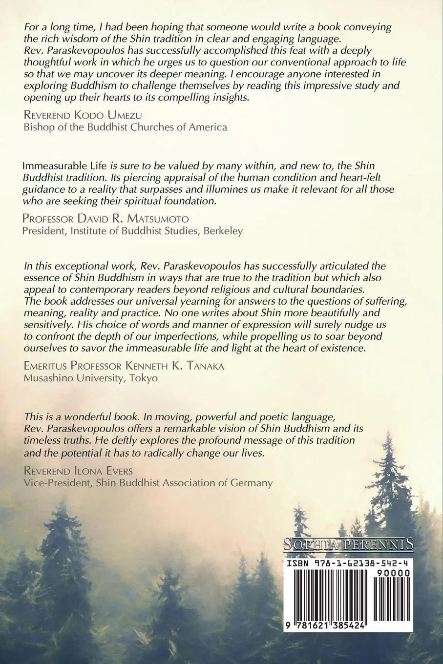Rückseite: 9781621385424 | Immeasurable Life | The Essence of Shin Buddhism | Paraskevopoulos