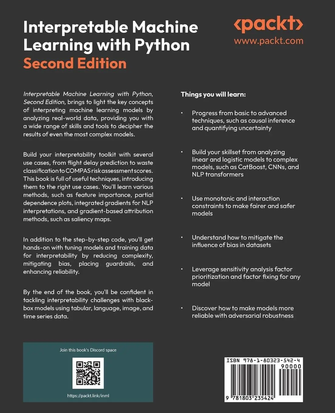 Rückseite: 9781803235424 | Interpretable Machine Learning with Python - Second Edition | Masís
