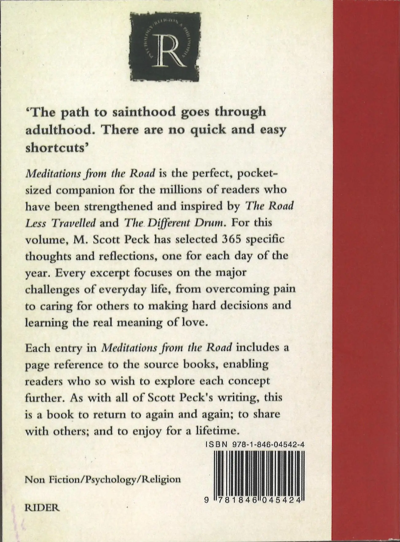 Rückseite: 9781846045424 | Meditations From The Road | M. Scott Peck | Taschenbuch | Englisch