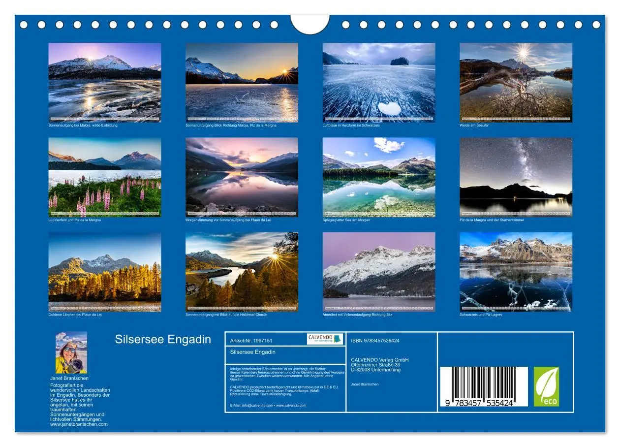 Bild: 9783457535424 | Silsersee Engadin (Wandkalender 2026 DIN A4 quer), CALVENDO...