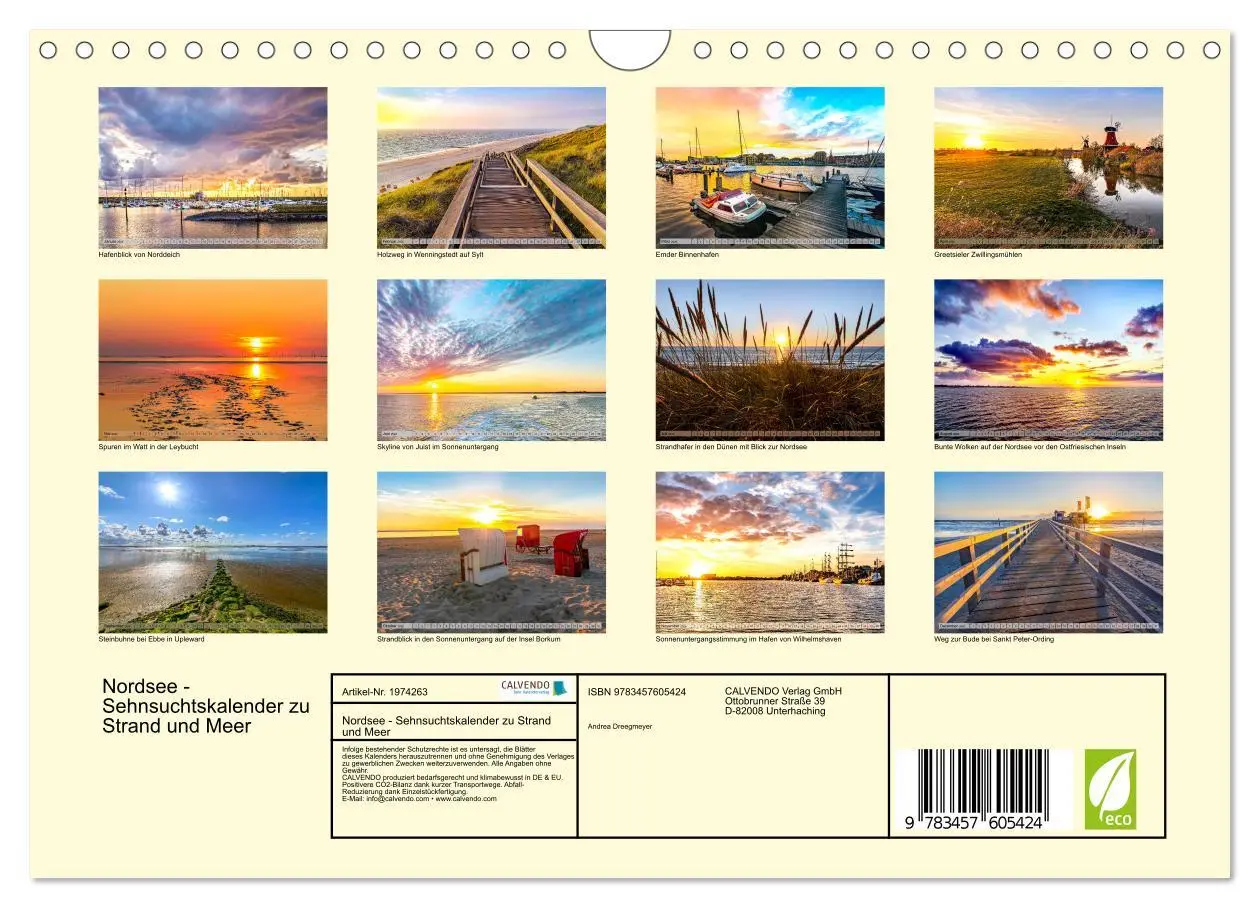 Bild: 9783457605424 | Nordsee - Sehnsuchtskalender zu Strand und Meer (Wandkalender 2026...