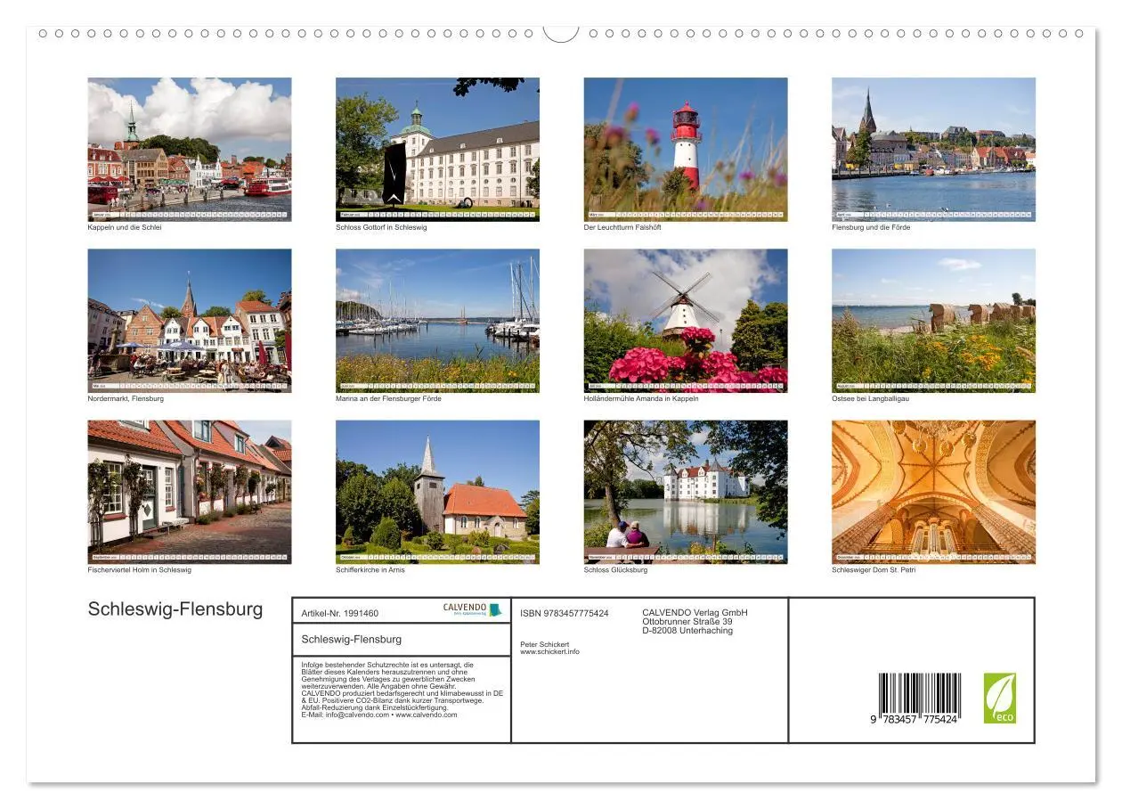 Bild: 9783457775424 | Schleswig-Flensburg (Wandkalender 2026 DIN A2 quer), CALVENDO...