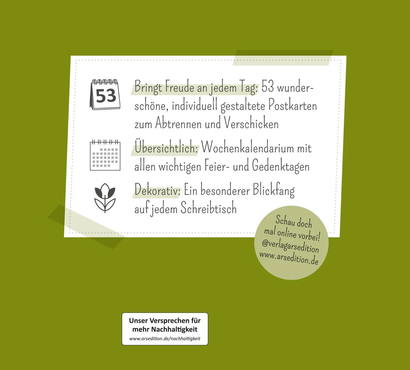 Rückseite: 4014489135524 | Postkartenkalender Irische Segenswünsche 2026 | Kalender | 108 S.