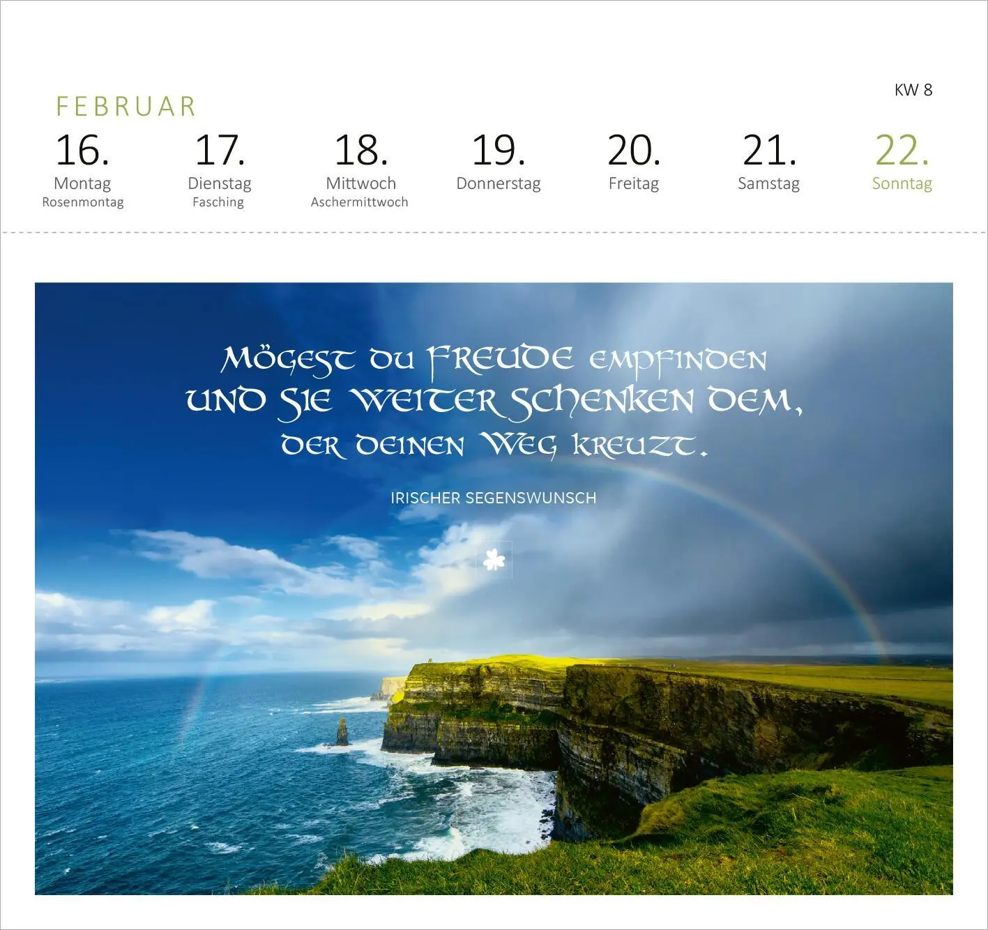 Bild: 4014489135524 | Postkartenkalender Irische Segenswünsche 2026 | Kalender | 108 S.