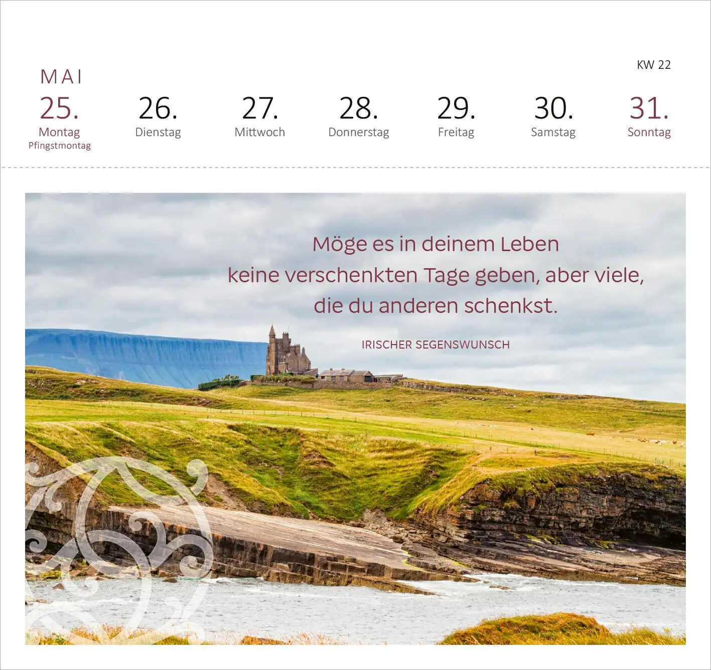 Bild: 4014489135524 | Postkartenkalender Irische Segenswünsche 2026 | Kalender | 108 S.