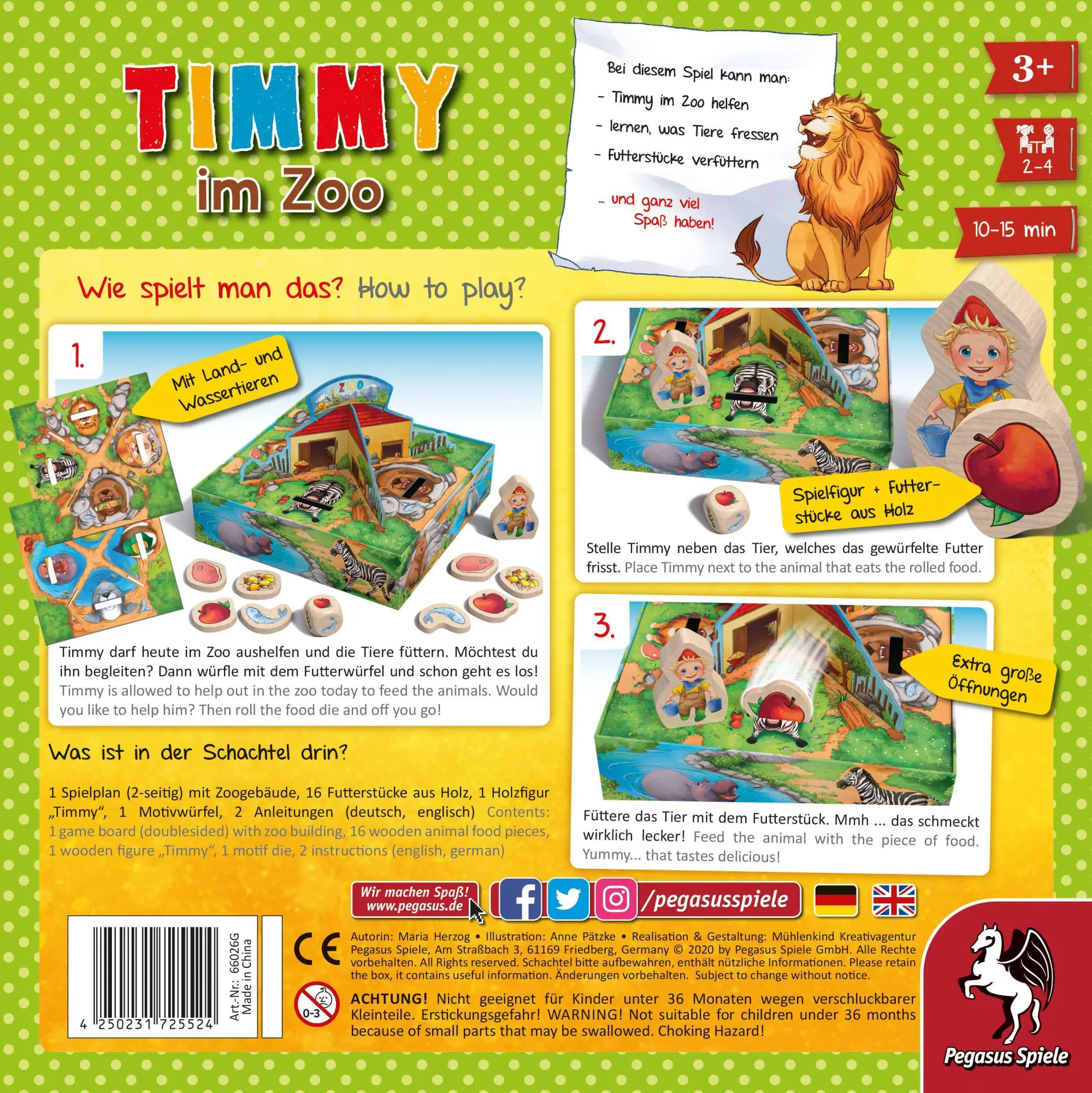 Bild: 4250231725524 | Timmy im Zoo | Spiel | 66026G | Deutsch | 2020 | Pegasus Spiele GmbH