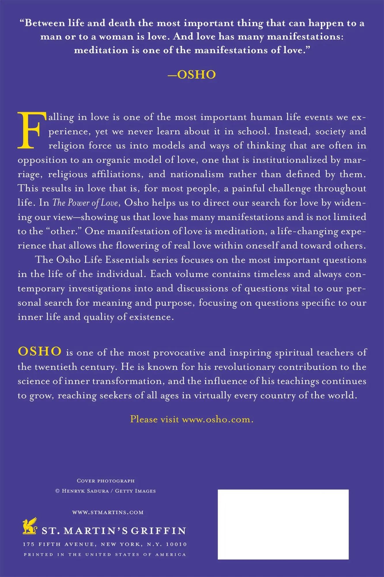 Rückseite: 9780312595524 | Power of Love | Osho | Taschenbuch | Kartoniert / Broschiert | 2016