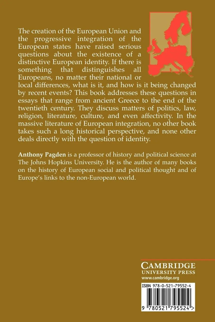 Rückseite: 9780521795524 | The Idea of Europe | From Antiquity to the European Union | Buch